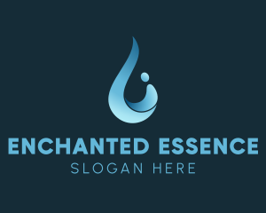 Gradient Water Droplet logo design