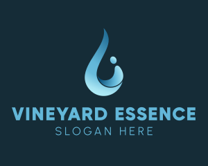 Gradient Water Droplet logo design