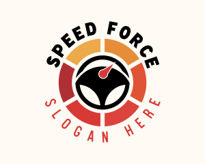 Steering Wheel Speed Test logo design