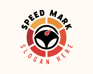 Steering Wheel Speed Test logo design