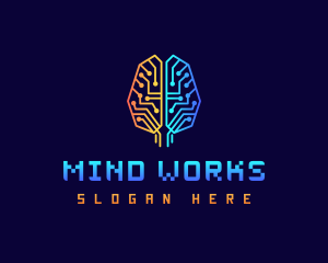 Digital Mind Circuit logo design