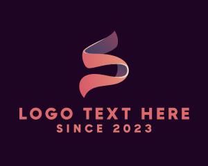 3d - Fashion Ribbon Letter S logo design
