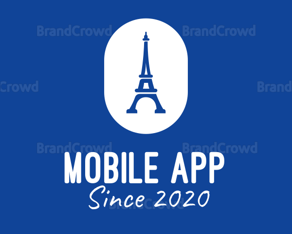 Blue Eiffel Tower Logo