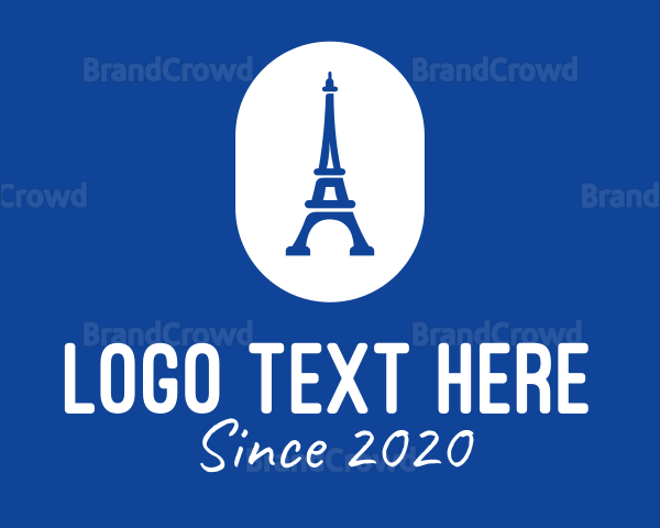 Blue Eiffel Tower Logo
