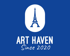 Blue Eiffel Tower logo design