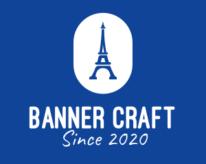 Blue Eiffel Tower logo design