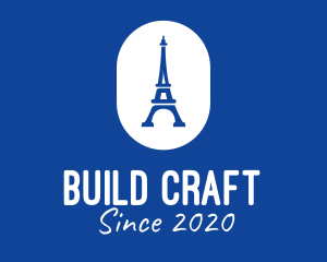 Blue Eiffel Tower logo design