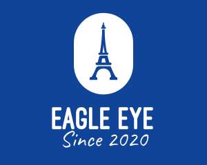 Blue Eiffel Tower logo design