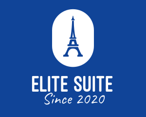 Blue Eiffel Tower logo design