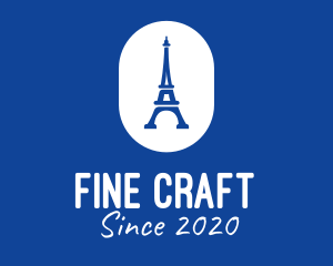 Blue Eiffel Tower logo design