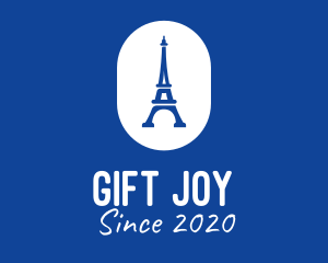 Blue Eiffel Tower logo design