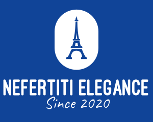 Blue Eiffel Tower logo design