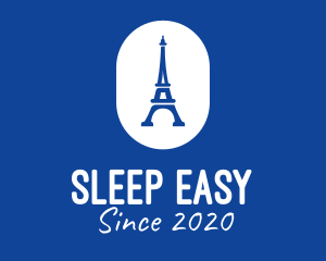 Blue Eiffel Tower logo design