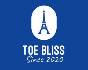 Blue Eiffel Tower logo design