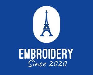 Blue Eiffel Tower logo design