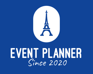 Blue Eiffel Tower logo design