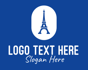 Blue Eiffel Tower Logo
