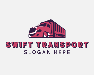 Freight Truck Transportation logo design