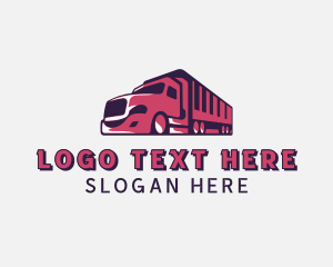 Construction - Freight Truck Transportation logo design