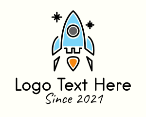 Spaceship - Space Rocket Aircraft logo design