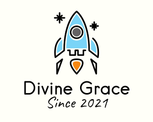 Space - Space Rocket Aircraft logo design