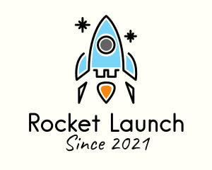 Space Rocket Aircraft logo design