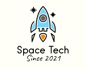 Space Rocket Aircraft logo design