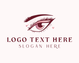 Makeup Tutorial - Beauty Eyelashes Makeup logo design