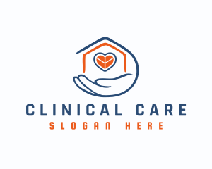 Heart Window Hand logo design