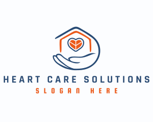 Heart Window Hand logo design