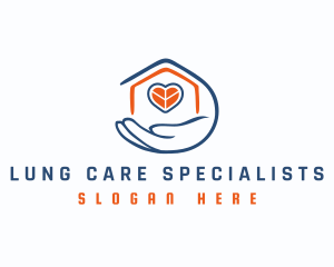 Heart Window Hand logo design