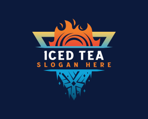 Ice Solar HVAC logo design