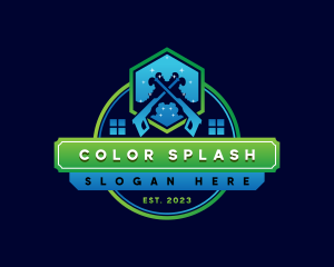 Water Splash Pressure Wash logo design