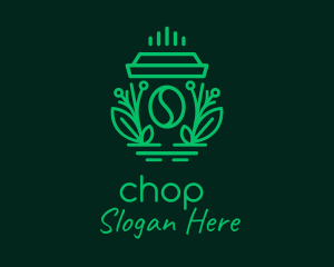 Green - Organic Coffee Cup logo design