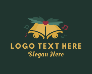 Festive Season - Music Christmas Bell logo design