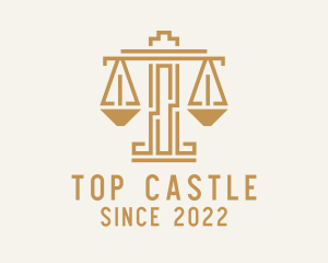 Judiciary - Gold Scale Justice logo design