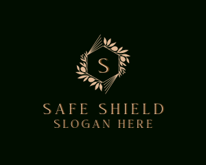 Wreath Royal Shield logo design