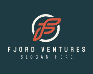 Modern Tech Business Letter F logo design