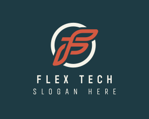 Modern Tech Business Letter F logo design