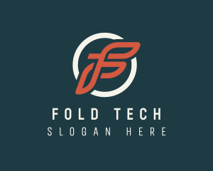 Modern Tech Business Letter F logo design