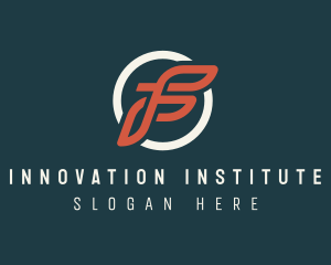 Institute - Modern Tech Business Letter F logo design