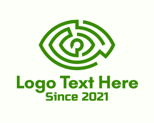 Hypnotherapy - Green Eye Maze logo design