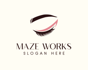 Eyelash Beauty Makeup logo design