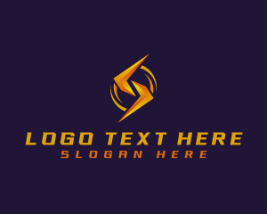 Strength - Lightning Bolt Letter S logo design