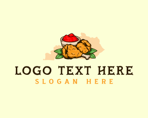 Leaf - Fried Chicken Kentucky logo design