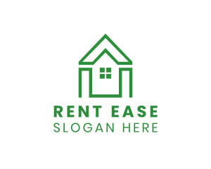 Green Polygon House logo design