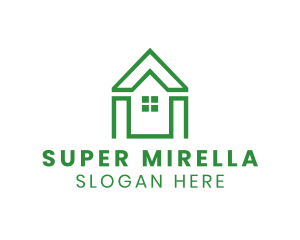 Geometric - Green Polygon House logo design