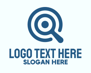 Find - Blue Target Search logo design