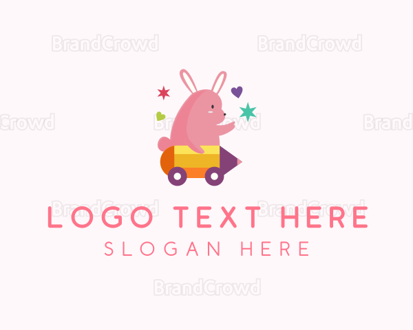 Bunny Toy Pencil Logo