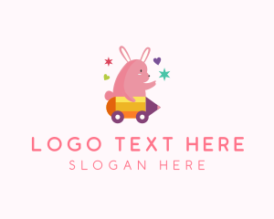 Early Learning Center - Bunny Toy Pencil logo design